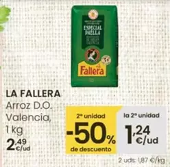 Oferta de La Fallera - Arroz D.O. Valencia por 2,49€ en Eroski