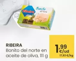 Oferta de Ribeira - Bonito Del Norte En Aceite De Oliva por 1,99€ en Eroski