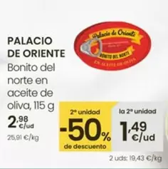 Oferta de Palacio de Oriente - Bonito Del Norte En Aceite De Oliva por 2,98€ en Eroski