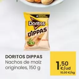 Oferta de Doritos - Dippas Nachos De Maiz Originales por 1,5€ en Eroski