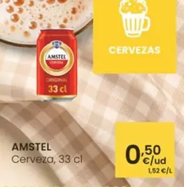Oferta de Amstel - Cerveza por 0,5€ en Eroski