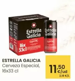 Oferta de Estrella Galicia - Cerveza Especial por 11,5€ en Eroski