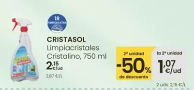 Oferta de Cristasol - Limpiacristales Cristalino por 2,15€ en Eroski