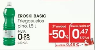 Oferta de Eroski Basic - Friegasuelos Pino por 0,95€ en Eroski