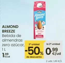 Oferta de Almond Breeze - Bebida De Almendras Zero Azucar por 1,99€ en Eroski