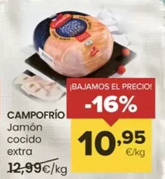 Oferta de Campofrío - Jamón Cocido Extra por 10,95€ en Autoservicios Familia