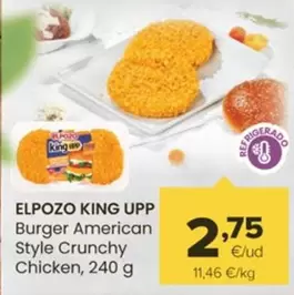 Oferta de Elpozo - King Upp/ Burger American Style Crunchy Chicken por 2,75€ en Autoservicios Familia