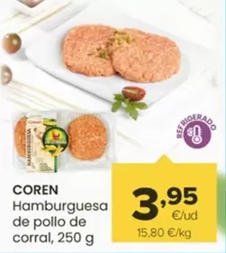 Oferta de Coren - Hamburguesa De Pollo De Corral por 3,95€ en Autoservicios Familia