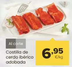 Oferta de Costilla De Cerdo Ibérico Adobada por 6,95€ en Autoservicios Familia