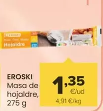 Oferta de Eroski - Masa De Hojaldre por 1,35€ en Autoservicios Familia