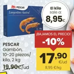 Oferta de Pescar - Gambón por 17,9€ en Autoservicios Familia