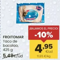 Oferta de Froitomar - Taco De Bacalao por 4,95€ en Autoservicios Familia