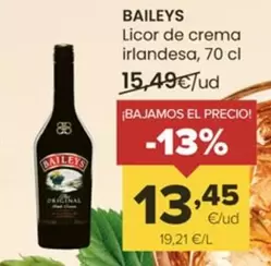 Oferta de Baileys - Licor De Crema Irlandesa por 13,45€ en Autoservicios Familia