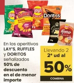 Oferta de Lay's/Ruffles/Doritos - En Los Aperitivos en Autoservicios Familia