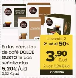 Oferta de Nescafé - En Las Cápsulas De Café Dolce Gusto 16 Uds Senalizadas  por 5,2€ en Autoservicios Familia