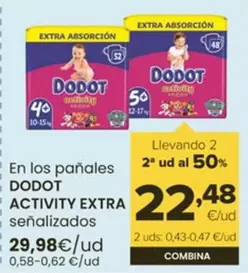 Oferta de Dodot - En Los Pañales Activity Extra por 29,98€ en Autoservicios Familia