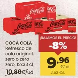Oferta de Coca-Cola - Refresco De Cola Original por 9,96€ en Autoservicios Familia