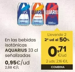 Oferta de Aquarius - En Las Bebidas Isotónicas 33 Cl Senalizadas por 0,95€ en Autoservicios Familia