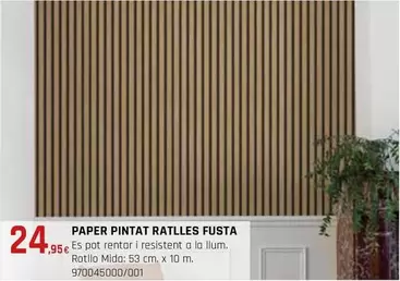 Oferta de Paper Pintat Ratlles Fusta por 24,95€ en Fes Més