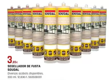 Oferta de Soudal - Segellador De Fusta por 3,85€ en Fes Més