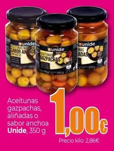 Oferta de Unide - Aceitunas gazpachas por 1€ en Unide Market