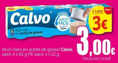 Oferta de Calvo - Atun Claro En Aceite De Girasol por 3€ en Unide Market