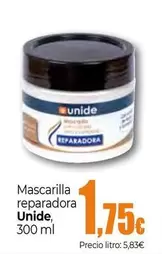 Oferta de Unide - Mascarilla Reparadora por 1,75€ en Unide Market