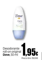Oferta de Dove - Desodorante Roll On Original por 1,95€ en Unide Market