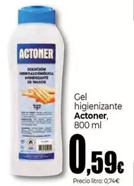 Oferta de Actoner - Gel Higienizante por 0,59€ en Unide Market