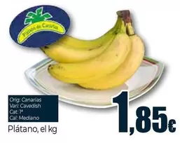 Oferta de Platano por 1,85€ en Unide Supermercados