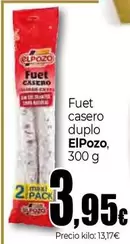 Oferta de Elpozo - Fuet Casero Duplo por 3,95€ en Unide Supermercados