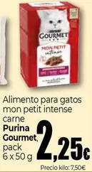 Oferta de Purina - Alimento Para Gatos Mon Petit Intense Carne Gourmet por 2,25€ en Unide Supermercados