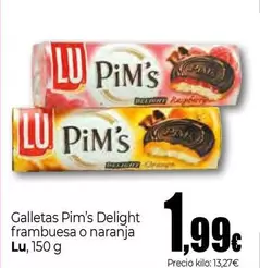 Oferta de Lu - Galletas Pim's Delight Frambuesa O Naranja por 1,99€ en Unide Supermercados