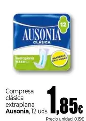 Oferta de Ausonia - Compresa Clásica Extraplana por 1,85€ en Unide Supermercados