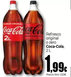 Oferta de Coca-Cola - Refresco Original O Zero por 1,99€ en Unide Supermercados
