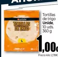 Oferta de Unide - Tortillas De Trigo por 1€ en UDACO