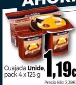 Oferta de Unide - Cuajada por 1,19€ en Unide Supermercados