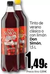 Oferta de Don Simón - Tinto De Verano Clasico O Con Limon por 1,49€ en Unide Supermercados