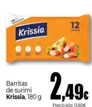 Oferta de Krissia - Barritas De Surimi por 2,49€ en Unide Supermercados