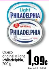 Oferta de Philadelphia - Queso Original O Light por 1,99€ en Unide Supermercados