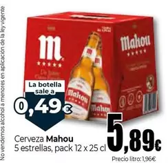 Oferta de Mahou - Cerveza 5 Estrellas por 5,89€ en Unide Supermercados