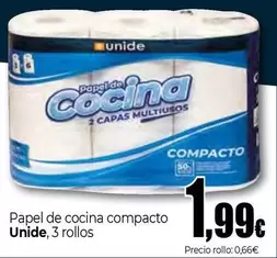 Oferta de Unide - Papel De Cocina Compacto por 1,99€ en Unide Supermercados