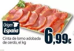 Oferta de Cinta De Lomo Adobada De Cerdo por 6,99€ en Unide Supermercados