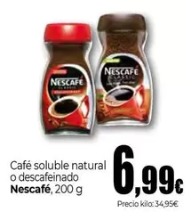 Oferta de Nescafé - Café Soluble Natural O Descafeinado por 6,99€ en Unide Market