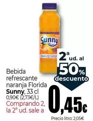 Oferta de Sunny - Bebida Refrescante Naranja Florida por 0,9€ en Unide Market