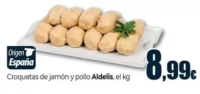 Oferta de Aldelis - Croquetas De Jamón Y Pollo Aldelis por 8,99€ en Unide Market
