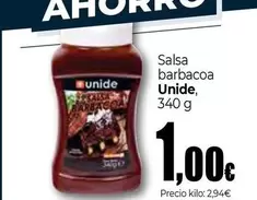 Oferta de Unide - Salsa Barbacoa por 1€ en Unide Market
