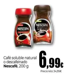 Oferta de Nescafé - Café Soluble Natural O Descafeinado por 6,99€ en Unide Market