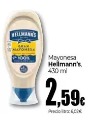 Oferta de Hellmann's - Mayonesa por 2,59€ en Unide Market