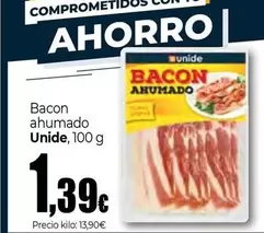 Oferta de Unide - Bacon Ahumado por 1,39€ en Unide Market